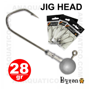 BYRON CABEÇOTE 28GR ANZOL Nº 7/0 4PCS