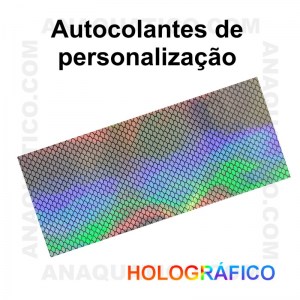 AUTOCOLANTES DE  PERSONALIZAÇÃO  - COR PRATA / HOLOGRÁFICO