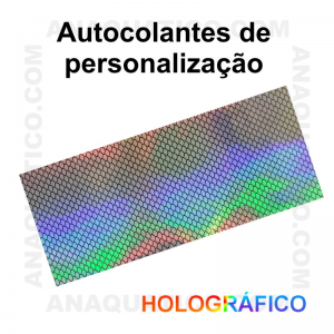 AUTOCOLANTES DE PERSONALIZAÇÃO - COR PRATA / HOLOGRÁFICO