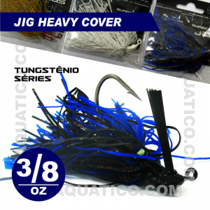COYOTE JIG HEAVY COVER 3/8 OZ COR BLACK/BLUE
