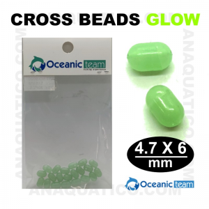 BEADS CROSS FOSFORESCENTE OCEANIC TEAM 4.7X6mm