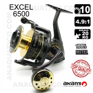 CARRETO AKAMI EXCEL 6500 BB 10 / Drag 20Kg / R 4.9:1