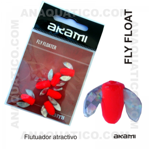 FLUTUADOR AKAMI FLY FLOATER 7X13.5MM - VERMELHO - 6 PCS