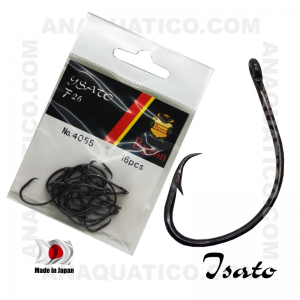 ANZOL ISATO CIRCULAR RING HIGH CARBON Nº 1 BLACK NICKEL C/ 15 PCS