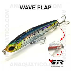 AMOSTRA AKAMI WAVE FLAP 9CM /23GR  SLOW SINKING / TOP WATER B01H