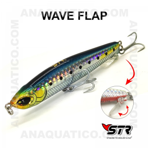 AMOSTRA AKAMI WAVE FLAP 9CM /23GR SLOW SINKING / TOP WATER B01H
