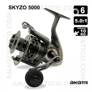 CARRETO AKAMI SKYZO 5000 BB 6 / Drag 10Kg / R 4.9:1