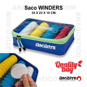 SACO COM DISCOS AKAMI WINDERS - 35 X 23 X 10 CM