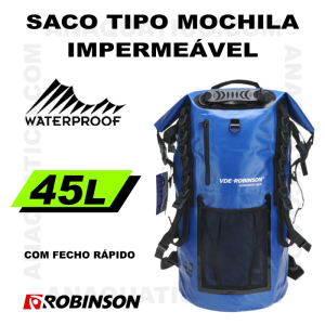 ROBINSON SACO TIPO MOCHILA IMPERMEÁVEL 45L