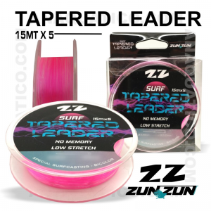 LINHA CÓNICA ZUN ZUN TAPERED LEADER 0.20 X 0,57mm 5 X 15Mt