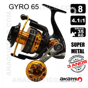 CARRETO AKAMI GYRO 65 BB 8 / Drag 35Kg / R 4.1:1