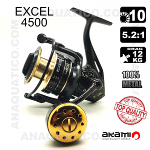 CARRETO AKAMI EXCEL 4500 BB / Drag 12Kg / R 5.2:1