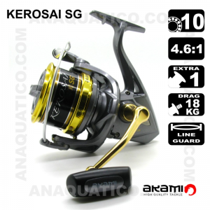 CARRETO AKAMI KEROSAI SG BB 10 / Drag 18Kg / R 4.6:1
