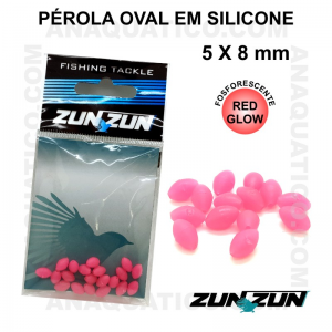 PÉROLA OVAL ZUN ZUN 5 X8MM FLUO PINK