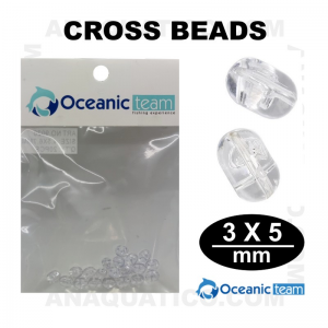 BEADS CROSS TRANSPARENTE OCEANIC TEAM 3 X 5mm