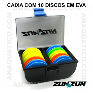 CAIXA ZUN ZUN CEC 10 COM 10 DISCOS EM EVA - 10 X 15 X 7 CM