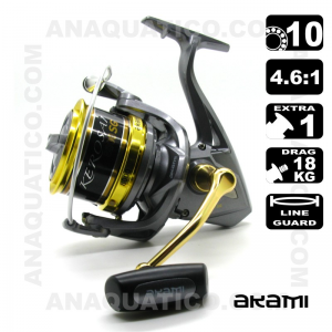 CARRETO AKAMI KEROSAI SG BB 10 / Drag 18Kg / R 4.6:1