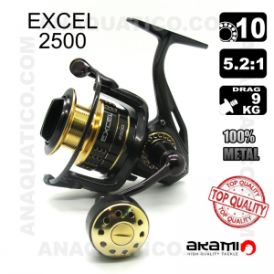CARRETO AKAMI EXCEL 2500 BB 9 / Drag 9Kg / R 5.2:1