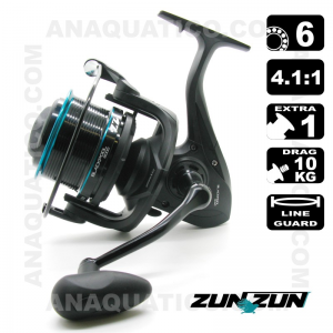 CARRETO ZUN ZUN BLACK POOL BB 6 / Drag 10Kg / R 4.1:1