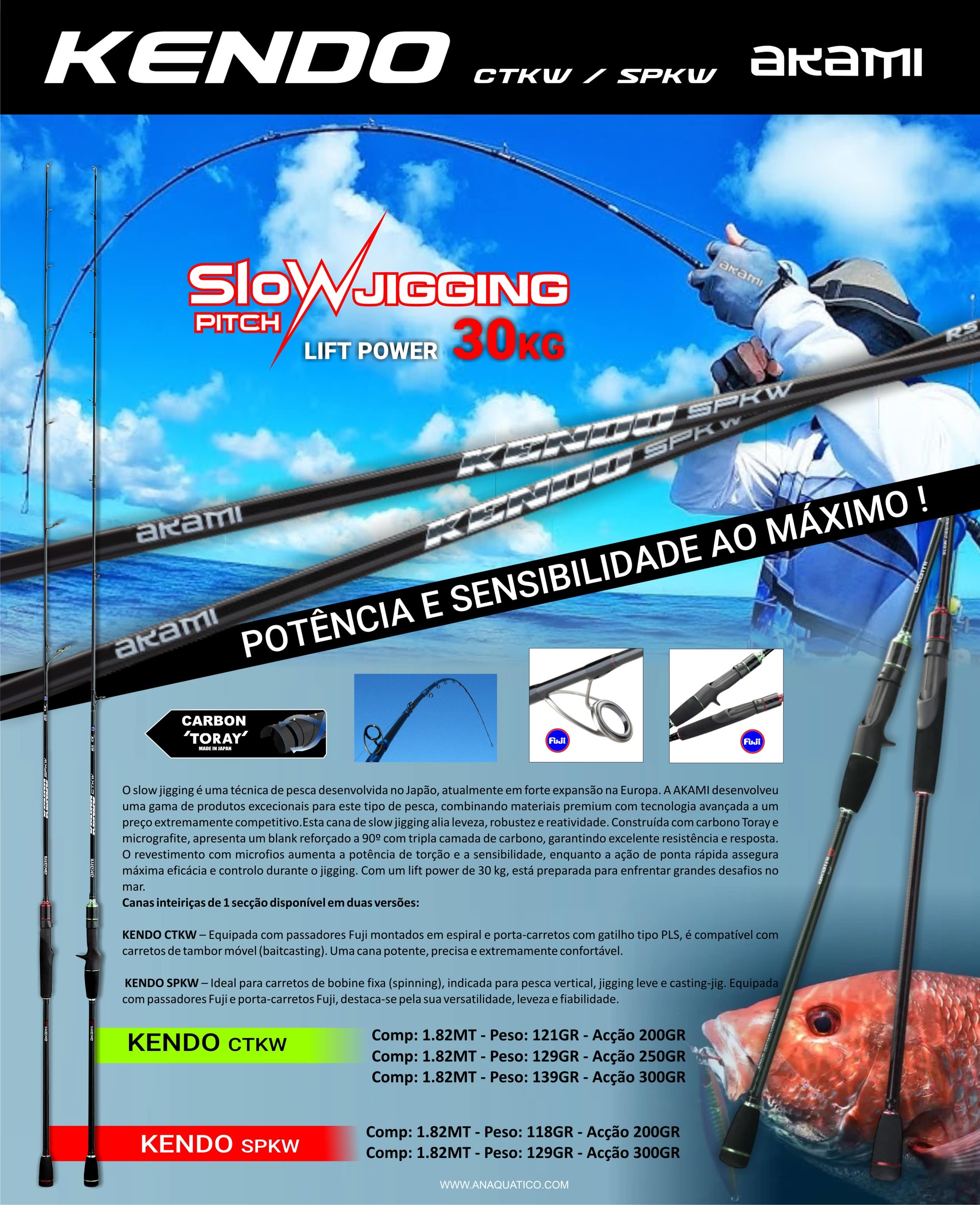 Cana Akami Nihira Special CT 1.95m 200g | Anaquático