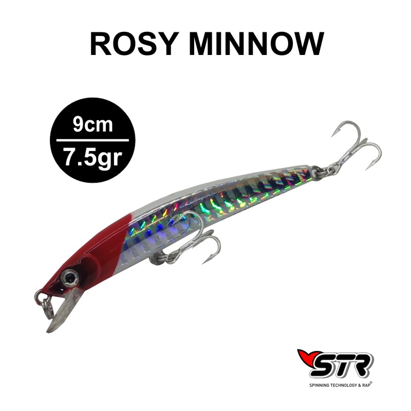 STR Rosy Minnow com olhos 3D ultra-realistas