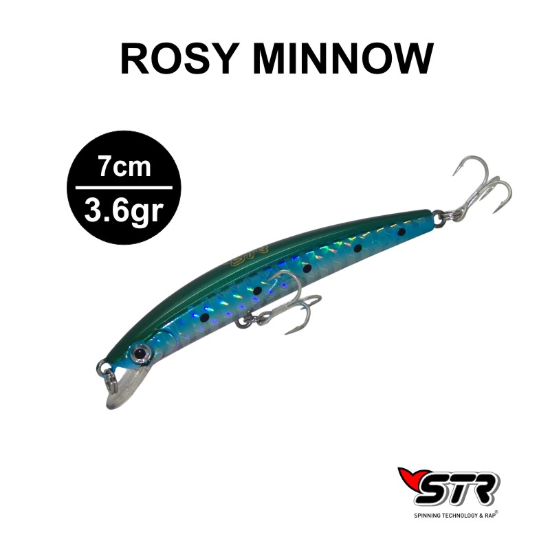 STR Rosy Minnow com olhos 3D ultra-realistas