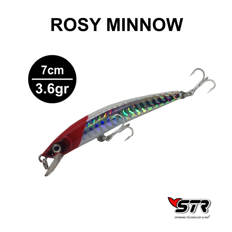 STR Rosy Minnow com olhos 3D ultra-realistas
