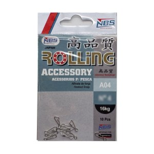 Clip rápido ROLLING C900N em aço inox para pesca desportiva