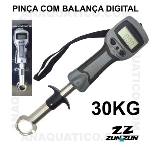 Pinça com balança digital fish grip