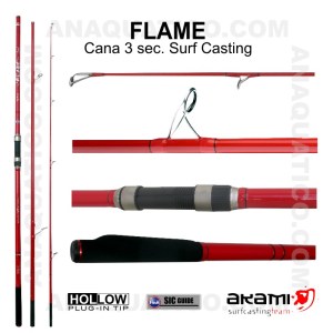 Cana FLAME para pesca de surf casting