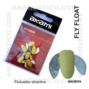 FLUTUADOR AKAMI FLY FLOATER 7X13.5MM - FOSFORESCENTE -  6 PCS