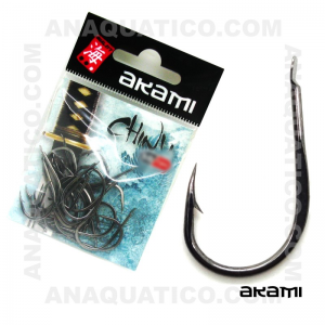 ANZOL AKAMI CHINU FL HIGH CARBON Nº 1/0 BLACK NICKEL C/ 20 PCS