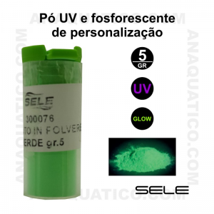 PÓ UV E FOSFORESCENTE DE PERSONALIZAÇÃO -  COR VERDE