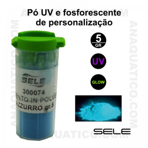 PÓ UV E FOSFORESCENTE DE PERSONALIZAÇÃO -  COR  AZUL