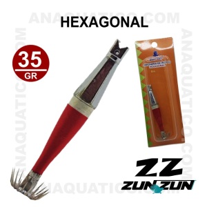 TONEIRA HEXAGONAL ZUN ZUN 35 GR - VERMELHA / CINTA BRANCA