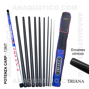 CANA DE ENCAIXE TRIANA POTENZA CARP 13MT - 10 SEC. 