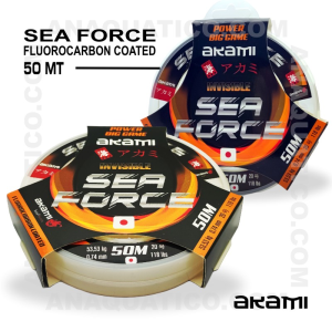 LINHA AKAMI SEA FORCE FLUOROCARBON 0,57mm / 36.29kg / 50Mt