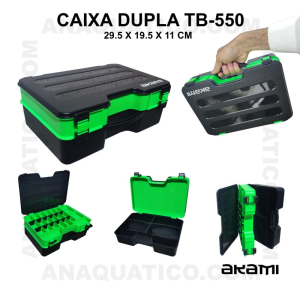 CAIXA DUPLA AKAMI TB-550 29.5 X 19.5 X 11 CM
