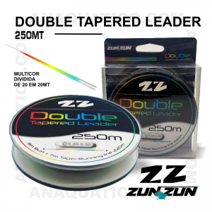 LINHA CONICA  ZUN ZUN DUBLE TAPERED LEADER 0,20mm/0,55mm / 250Mt