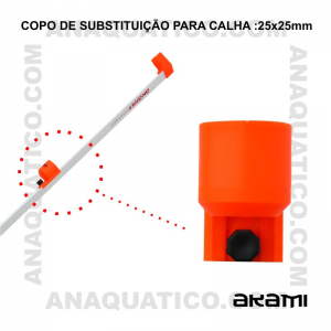 COPO PARA ESPETO DE SUBSTITUIÇÃO AKAMI PARA CALHA 25 X 25 MM
