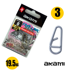CLIP RÁPIDO - FAST LINK AKAMI Nº 3 - 10PCS
