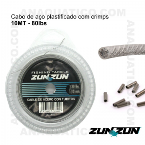 CABO DE AÇO PARA PESCA ZUN ZUN - 10MT - 80lbs.