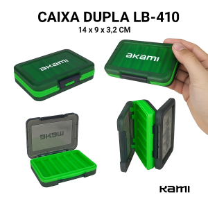 CAIXA DUPLA AKAMI LB-410 14 X 9 X 3.2 CM