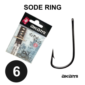 ANZOL AKAMI SODE RING HIGH CARBON Nº 6 BLACK NICKEL C/ 20 PCS