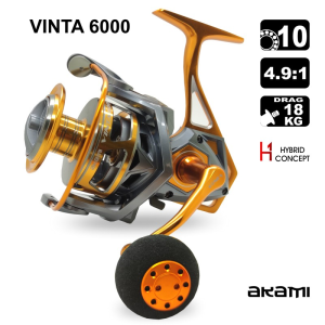CARRETO AKAMI VINTA 6000 BB 10 / Drag 18Kg / R 4.9:1