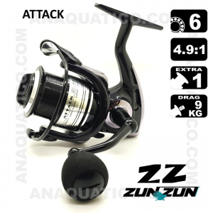 CARRETO ATTACK ZUN ZUN BB 6 / Drag 9Kg / R 4.9:1