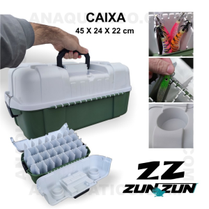 CAIXA ZUN ZUN PARA AMOSTRAS E PALHAÇOS 45X 24 X 22 CM