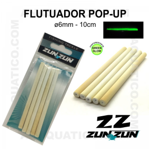 FLUTUADOR ZUN ZUN - ø6mm - 10cm COR FOSFORESCENTE - 5 PCS