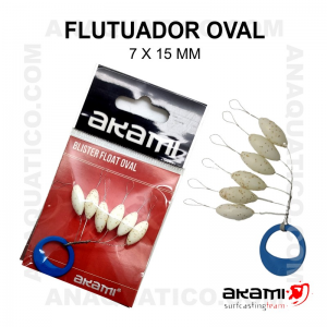 FLUTUADOR AKAMI  Nº2 - 7X15MM COR BRANCO COM GILTTERS - 6 PCS