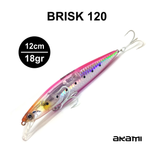 AMOSTRA AKAMI BRISK - 120 12 CM / 18GR FLUTUANTE PINK